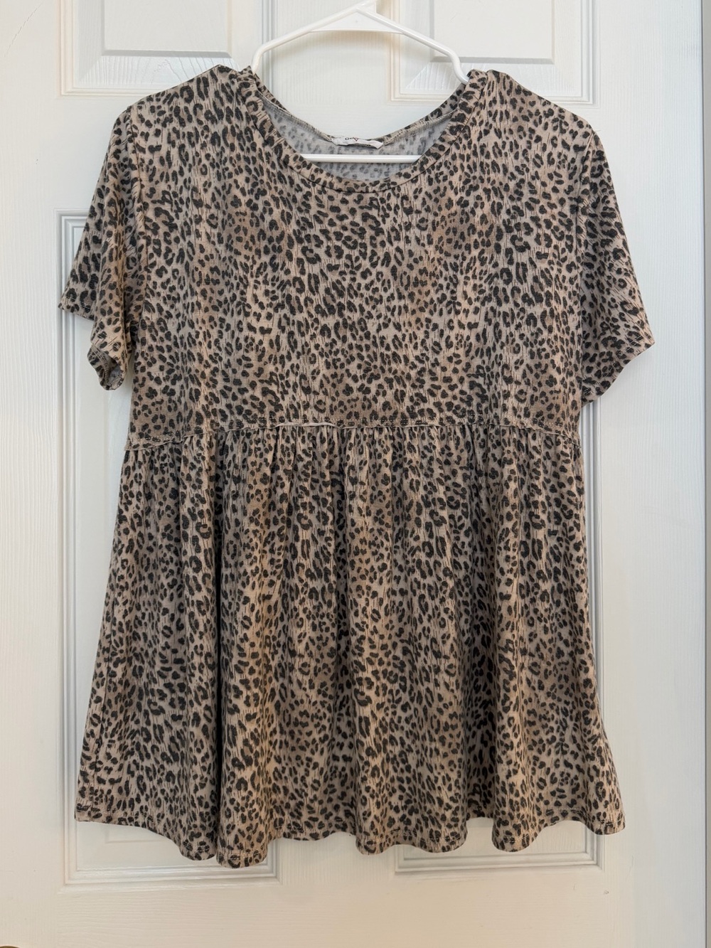 PinkBlush Maternity Leopard Print Babydoll Top